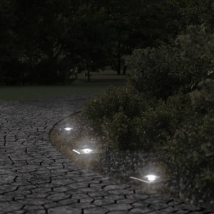 vidaXL Lampy najazdowe, kwadratowe, czarne, 10,5x10,5 cm, aluminium 3