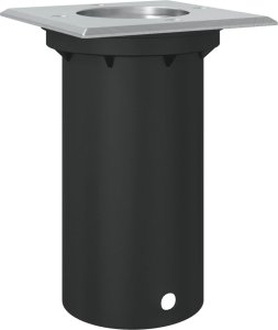 vidaXL Lampy najazdowe, kwadratowe, czarne, 10,5x10,5 cm, aluminium 6