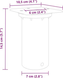 vidaXL Lampy najazdowe, kwadratowe, czarne, 10,5x10,5 cm, aluminium 7