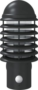 Kinkiet vidaXL Kinkiety zewnętrzne z czujnikiem ruchu, 2 szt., czarne, stal 4