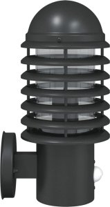 Kinkiet vidaXL Kinkiety zewnętrzne z czujnikiem ruchu, 2 szt., czarne, stal 5