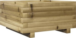 vidaXL Donica ogrodowa, 50x50x26,5 cm, impregnowane drewno sosnowe 2