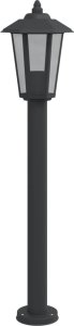 vidaXL Lampy ogrodowe na słupku, 3 szt, czarne, 80 cm, stal nierdzewna 4