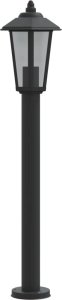 vidaXL Lampy ogrodowe na słupku, 3 szt, czarne, 80 cm, stal nierdzewna 5