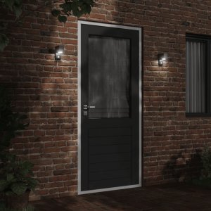 Kinkiet vidaXL Zewnętrzny kinkiet z czujnikiem, czarny, odlewane aluminium 3
