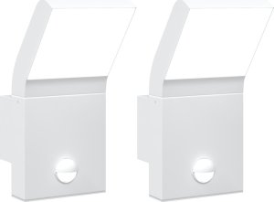 Kinkiet vidaXL Zewnętrzne kinkiety LED z czujnikami, 2 szt., białe, aluminium 2