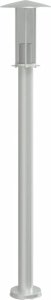 vidaXL Lampa ogrodowa na słupku, srebrna, 100 cm, stal nierdzewna 4