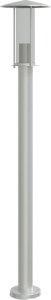 vidaXL Lampa ogrodowa na słupku, srebrna, 100 cm, stal nierdzewna 5
