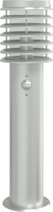 vidaXL Lampy ogrodowe na słupku, z czujnikiem, 3 szt., srebrne, 60 cm 4