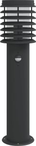 vidaXL Lampy ogrodowe na słupku, z czujnikiem, 3 szt., czarne, 60 cm 4
