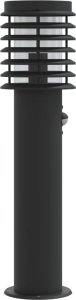 vidaXL Lampy ogrodowe na słupku, z czujnikiem, 3 szt., czarne, 60 cm 5