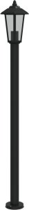 vidaXL Lampa ogrodowa na słupku, czarna, 120 cm, stal nierdzewna 2