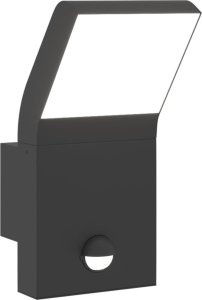 Kinkiet vidaXL Zewnętrzny kinkiet LED z czujnikiem, czarny, odlewane aluminium 2