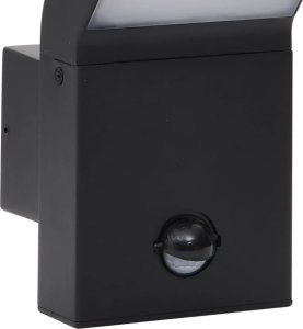 Kinkiet vidaXL Zewnętrzny kinkiet LED z czujnikiem, czarny, odlewane aluminium 8