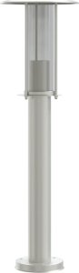 vidaXL Lampa ogrodowa na słupku, srebrna, 60 cm, stal nierdzewna 4