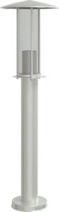 vidaXL Lampa ogrodowa na słupku, srebrna, 60 cm, stal nierdzewna 5
