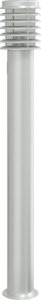 vidaXL Lampa ogrodowa na słupku, z gniazdkiem, srebrna, 110 cm, stal 4