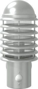 Kinkiet vidaXL Kinkiety zewnętrzne z czujnikiem ruchu, 2 szt., srebrne, stal 4