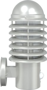 Kinkiet vidaXL Kinkiety zewnętrzne z czujnikiem ruchu, 2 szt., srebrne, stal 5