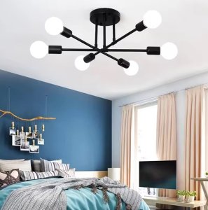 Lampa wisząca ATL ZD74N Lampa sufitowa wisząca loft 6 ramion 3