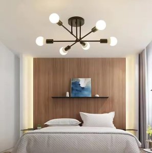 Lampa wisząca ATL ZD74N Lampa sufitowa wisząca loft 6 ramion 4