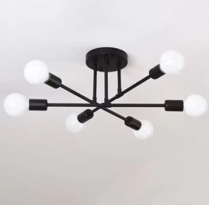 Lampa wisząca ATL ZD74N Lampa sufitowa wisząca loft 6 ramion 5