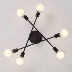 Lampa wisząca ATL ZD74N Lampa sufitowa wisząca loft 6 ramion 6