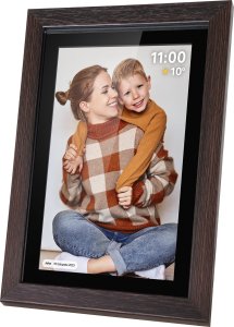 Ramka cyfrowa Kruger&Matz Cyfrowa ramka Kruger&amp;Matz na zdjęcia FRAMEO Wi-Fi 10,1&quot; drewniana ramka 3