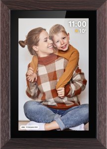 Ramka cyfrowa Kruger&Matz Cyfrowa ramka Kruger&amp;Matz na zdjęcia FRAMEO Wi-Fi 10,1&quot; drewniana ramka 4