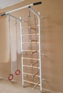 Małpiszon Drabinka gimnastyczna do ćwiczeń metalowa biała Sport Child 2