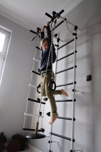 Gamma Drabinka gimnastyczna metalowa błękitna Gamma Plus 2