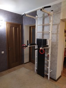 Małpiszon Drabinka gimnastyczna do ćwiczeń biała Maximus Plus 3