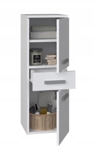 Topeshop Słupek łazienkowy Nel 30x30x85 cm biały mat 3