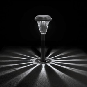 Kinkiet vidaXL Solarne lampki ogrodowe, z kolcem, 12 szt., białe światło 7
