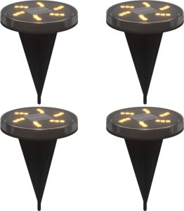 Kinkiet vidaXL Solarne lampki gruntowe, z kolcami, 4 szt., ciepłe białe 2