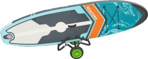 Tectake Wózek transportowy do desek surfingowych WaveWheel, składany, na 2 deski - czarny/zielony 10