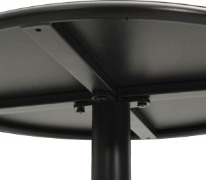 vidaXL Stolik ogrodowy, okrągły, czarny, 50x72 cm, stalowy 5