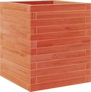 vidaXL Donica ogrodowa, woskowy brąz, 40x40x46 cm, lite drewno sosnowe 2