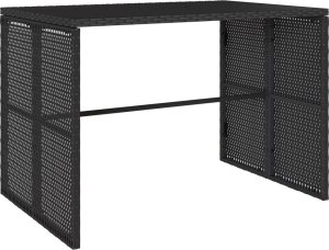 vidaXL 3-cz. zestaw mebli ogrodowych z poduszkami, czarny, rattan PE 8