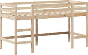 vidaXL Łóżko na antresoli, z drabiną i dachem, 90x190 cm, sosna 5