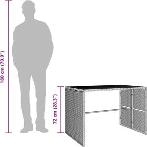 vidaXL 3-cz. zestaw mebli ogrodowych z poduszkami, szary rattan PE 12