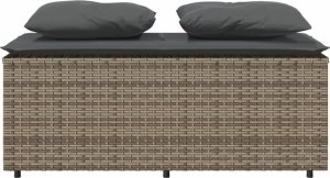 vidaXL 3-cz. zestaw mebli ogrodowych z poduszkami, szary rattan PE 5