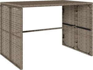 vidaXL 3-cz. zestaw mebli ogrodowych z poduszkami, szary rattan PE 8