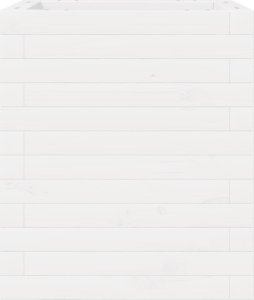 vidaXL Donica ogrodowa, biała, 40x40x46 cm, lite drewno sosnowe 5