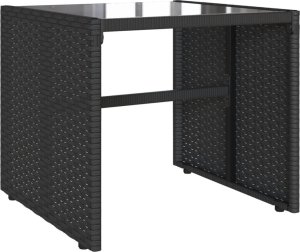 vidaXL 4-cz. zestaw wypoczynkowy do ogrodu, poduszki, czarny rattan PE 5