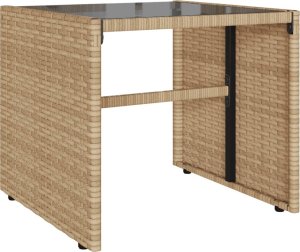 vidaXL 4-cz. zestaw mebli ogrodowych z poduszkami, beżowy, polirattan 5