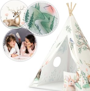 Ricokids Namiot tipi dla dzieci, Nukido, 114x114x165 cm, beżowy 11