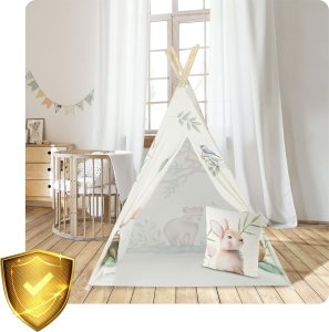 Ricokids Namiot tipi dla dzieci, Nukido, 114x114x165 cm, beżowy 9