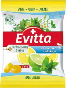 polbioeco Evitta cukierki bez cukru cytryna-limonka- mięta 60 g 1