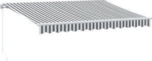vidaXL Ręcznie zwijana markiza, antracytowo-biała, 350x250 cm 2
